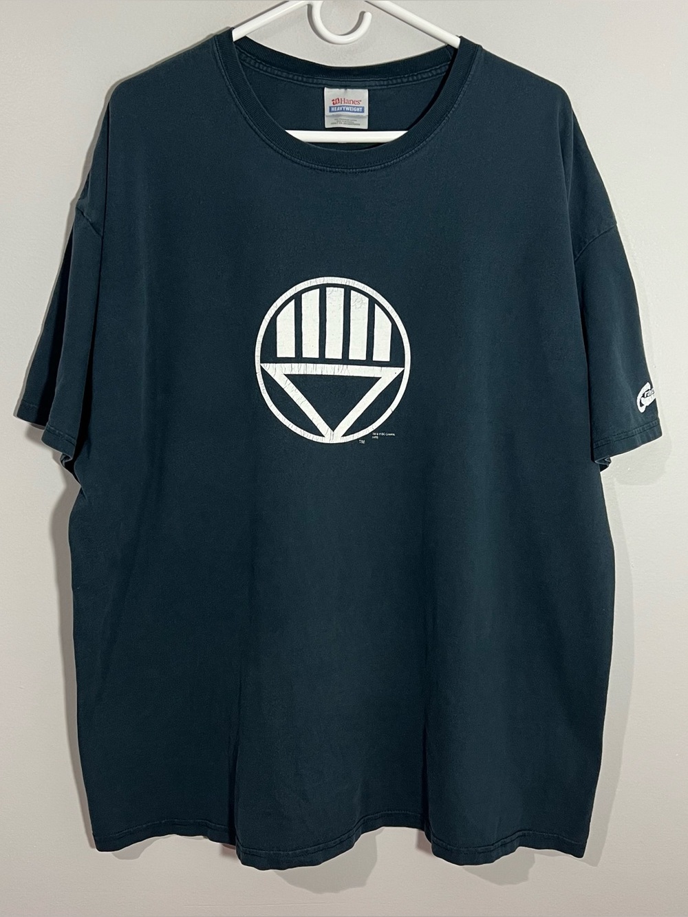 Hanes DC Black Lantern Corps Logo Graphitti Short Sleeve T-Shirt Adult 2XL